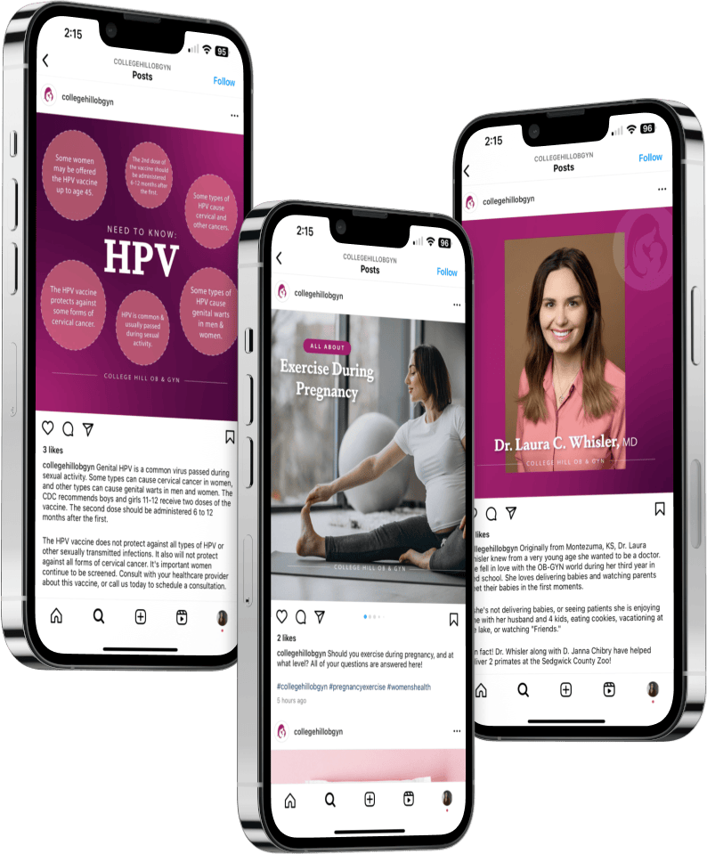 College Hill OBGYN Social Media Management by Hexcode Marketing