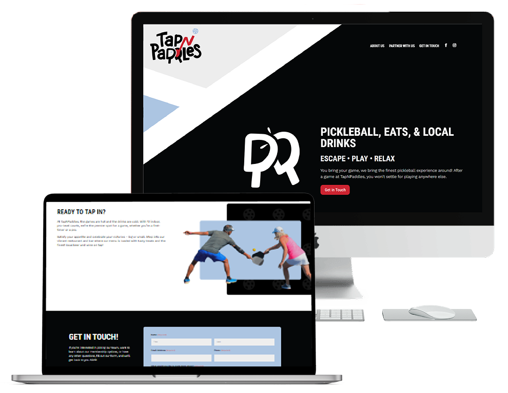 TapNPaddles Website Mockups