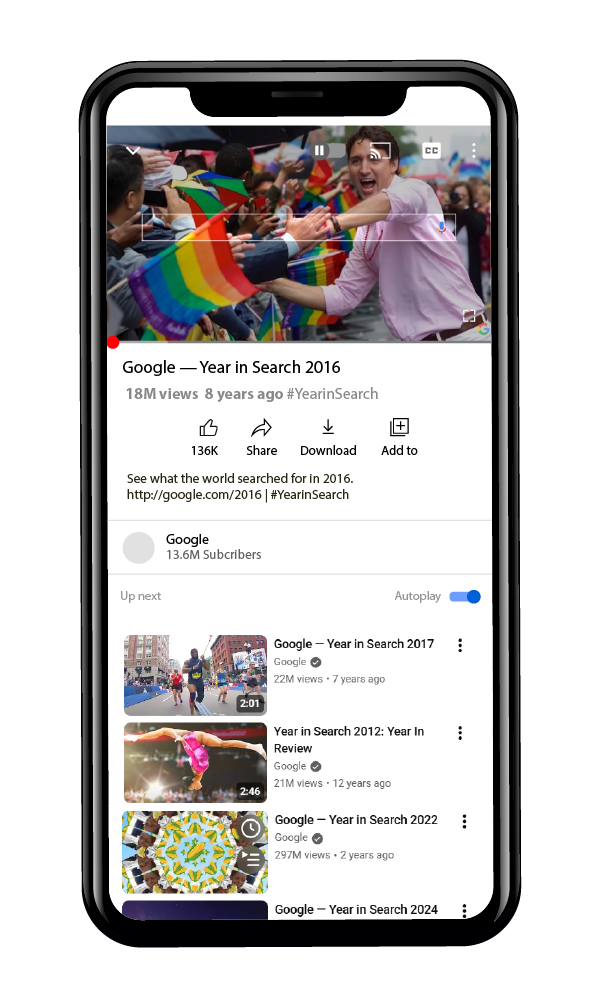 Google Year in Search Mockup