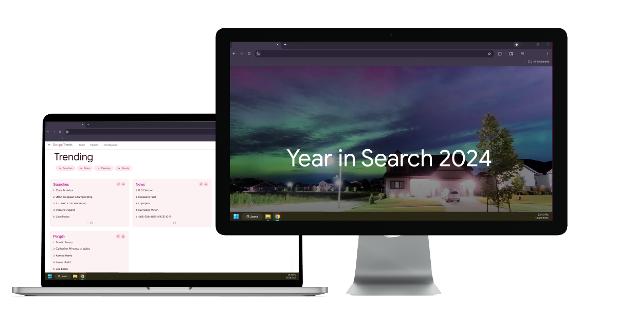 Google Year in Search Computer Mockup