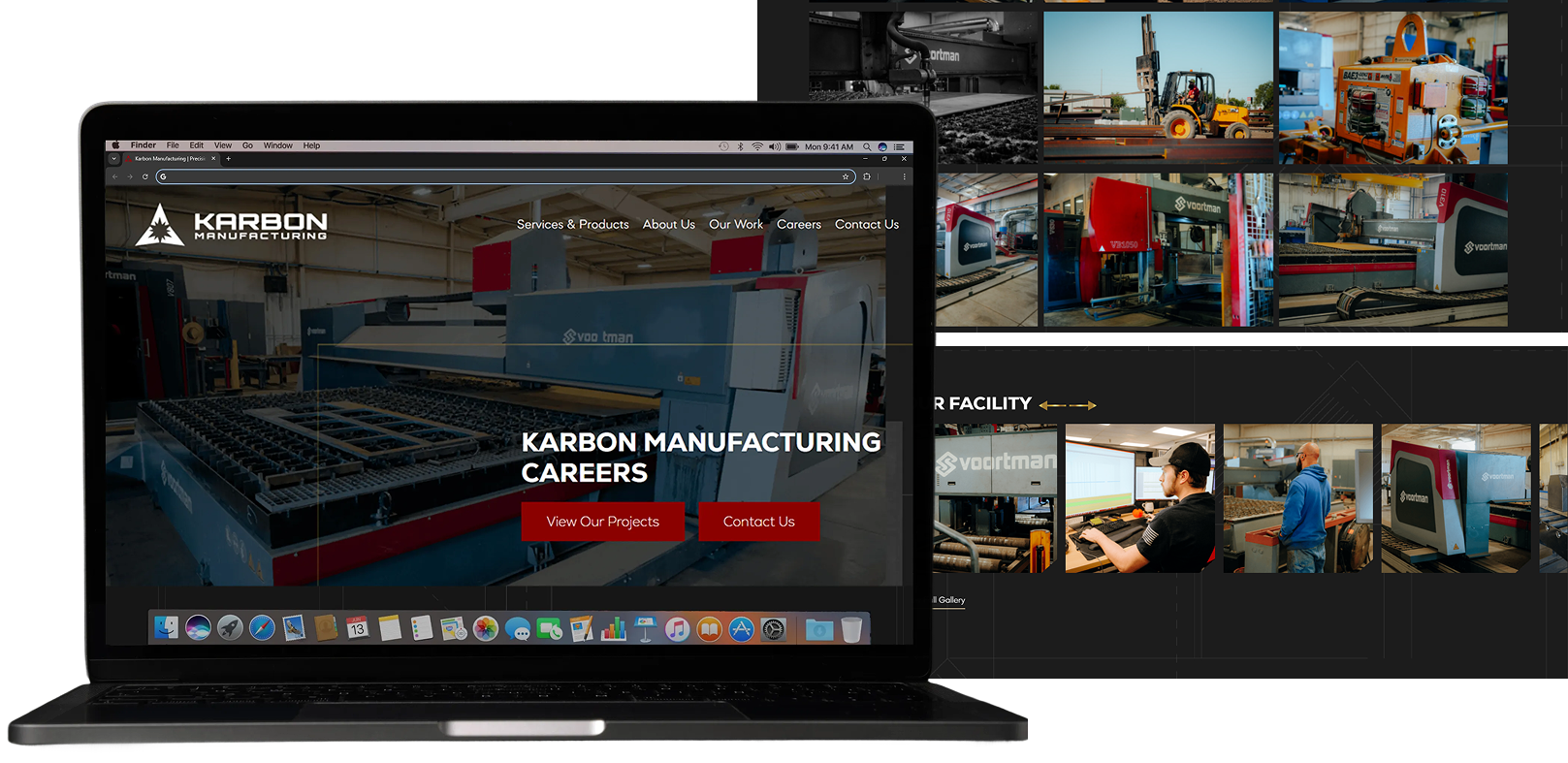 Karbon MFG Web Screens